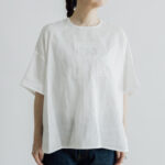 EMBROIDERY PULL OVER SHIRT white×white
