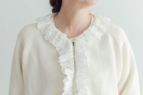 予約 G997 ANTIQUE LACE KNIT CARDIGAN snow white 10月中〜10月末 4