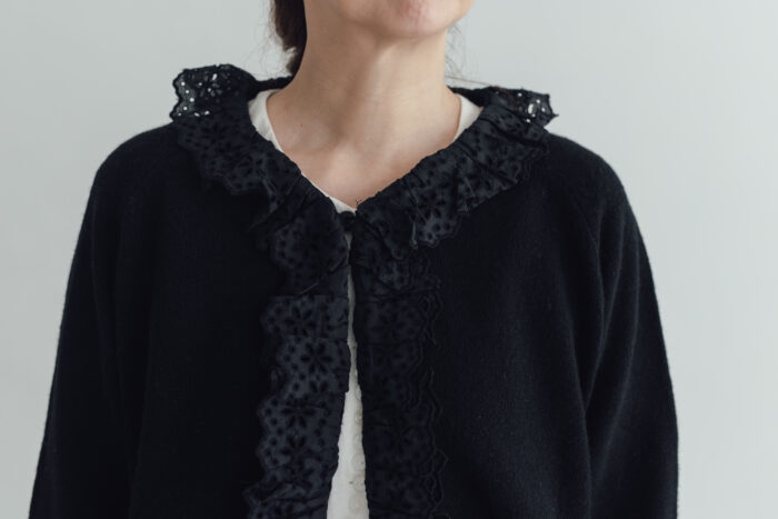 予約 G997 ANTIQUE LACE KNIT CARDIGAN balck 10月中〜10月末 4