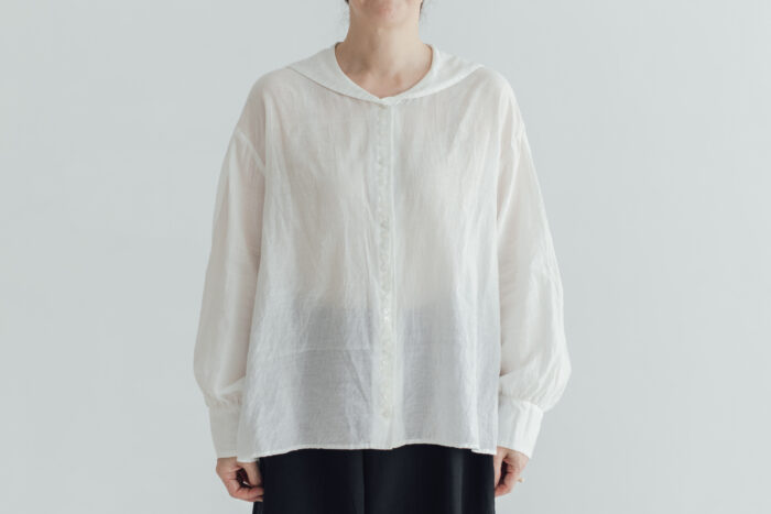 予約 R239 MANY BUTTONS BLOUSE white 9月中〜9月末 1