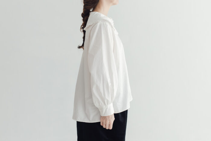 予約 R262 FRILLY COLLAR BLOUSE white 11月中〜11月末 2