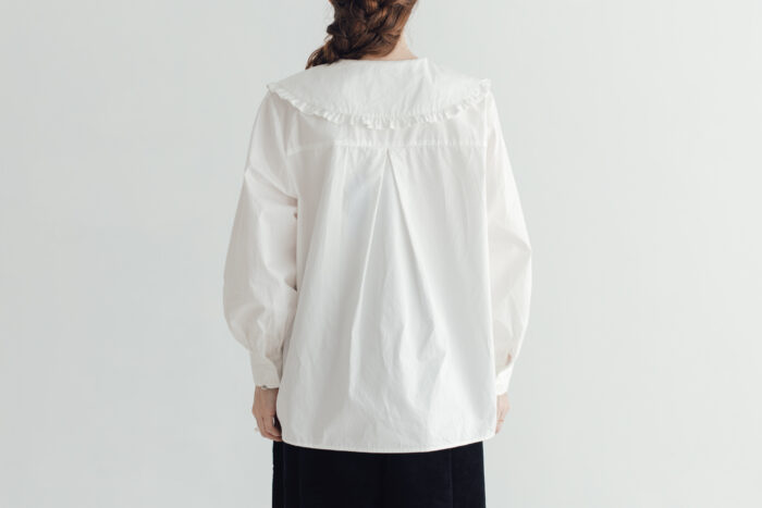 予約 R262 FRILLY COLLAR BLOUSE white 11月中〜11月末 3