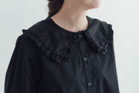 予約 R262 FRILLY COLLAR BLOUSE black 11月中〜11月末 4