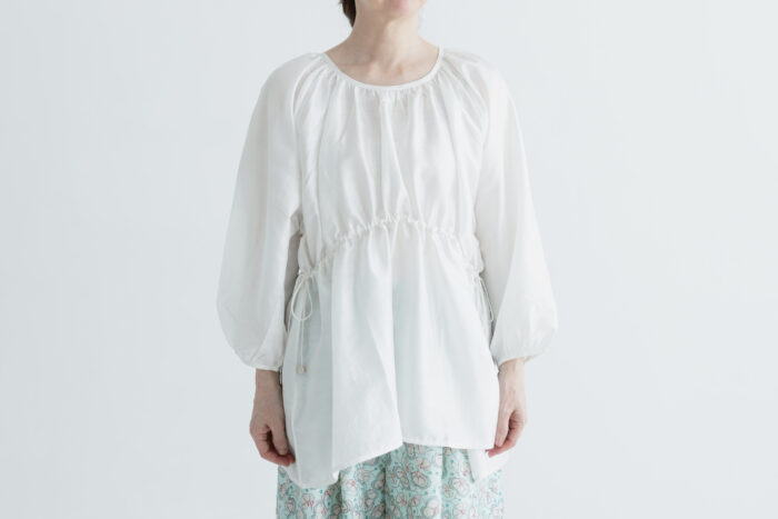 BUCK BUTTON  BLOUSE B.white 1