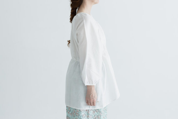 BUCK BUTTON  BLOUSE B.white 2