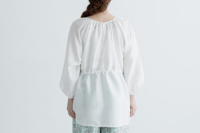 BUCK BUTTON  BLOUSE B.white 3