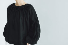 予約 G1045 ANTIQUE PIERROT COLLAR BLOUSE black 3月中〜3月末 4