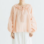 予約 G1045 ANTIQUE PIERROT COLLAR BLOUSE dusty pink 3月中〜3月末