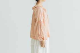 予約 G1045 ANTIQUE PIERROT COLLAR BLOUSE dusty pink 3月中〜3月末 2