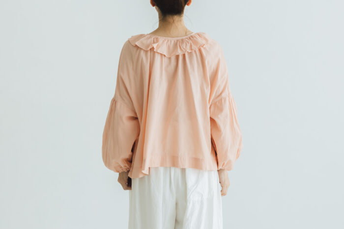 予約 G1045 ANTIQUE PIERROT COLLAR BLOUSE dusty pink 3月中〜3月末 3