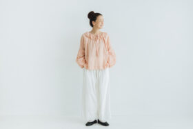 予約 G1045 ANTIQUE PIERROT COLLAR BLOUSE dusty pink 3月中〜3月末 5