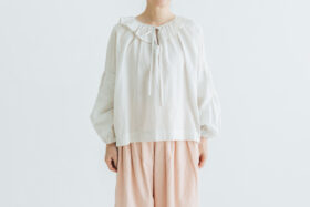 予約 G1045 ANTIQUE PIERROT COLLAR BLOUSE graysh off 3月中〜3月末 1