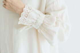 予約 G1022 ANTIQUE LACE SLEEVE ATELIER ONE PIECE royal white 2月初〜2月中 4