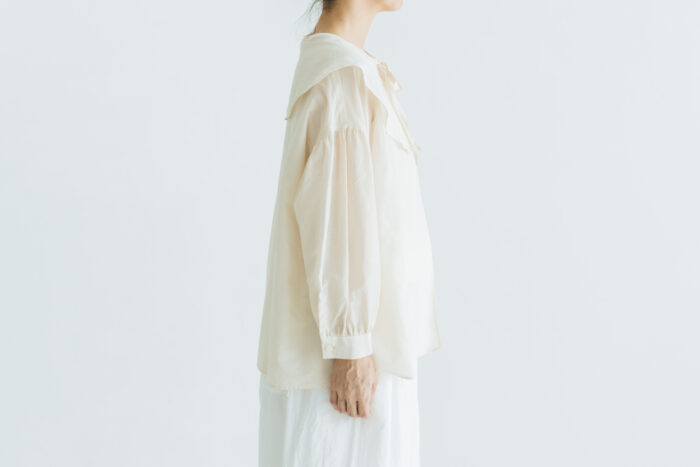 予約 R300 SHEER HAORI BLOUSE  ecru 4月末〜5月初 2