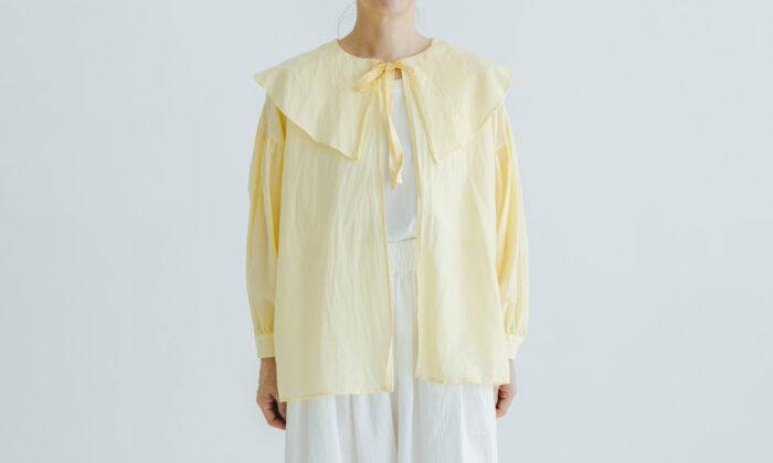 予約 R300 SHEER HAORI BLOUSE  canary yellow  4月末〜5月初 1