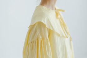 予約 R300 SHEER HAORI BLOUSE  canary yellow  4月末〜5月初 5