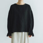 予約 G1024 ANTIQUE LACE SLEEVE ATELIER BLOUSE noir 2月初〜2月中