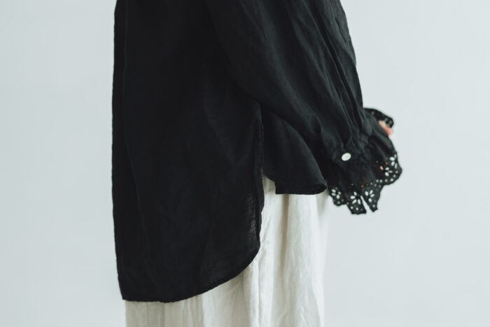 予約 G1024 ANTIQUE LACE SLEEVE ATELIER BLOUSE noir 2月初〜2月中 4