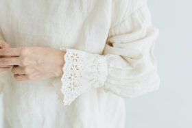 予約 G1024 ANTIQUE LACE SLEEVE ATELIER BLOUSE royal white 2月初〜2月中 4