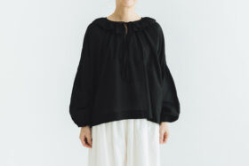 予約 G1045 ANTIQUE PIERROT COLLAR BLOUSE black 3月中〜3月末 1