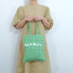 No.7507 LINEN GINGHAM CHECK TOTE BAG  5-7月