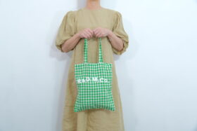 No.7507 LINEN GINGHAM CHECK TOTE BAG  5-7月 1