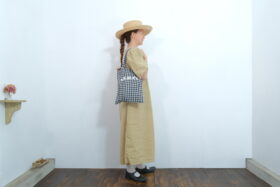 No.7507 LINEN GINGHAM CHECK TOTE BAG  5-7月 3