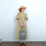 No.7474 LINEN COTTON BALLOON SLEEVE DRESS  5-7月