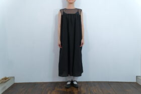 No.7534 SHADING CHECK NO SLEEVE DRESS  8-10月 1