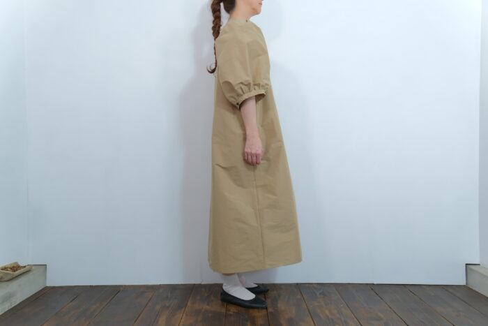 No.7666 C/PE.T BIG BALLOON SLEEVE DRESS 8-10月 2