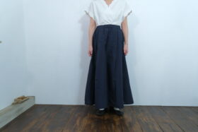 No.7665 C/PE.T TUCK LONG SKIRT 8-10月 1