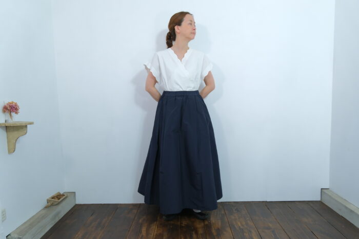 No.7665 C/PE.T TUCK LONG SKIRT 8-10月 6