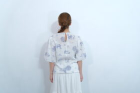 No.7444 TRELLIS C.S BALLOON SLEEVE BLOUSE  5-7月 3