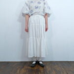 No.7478 LINEN COTTON TIERED SKIRT  5-7月