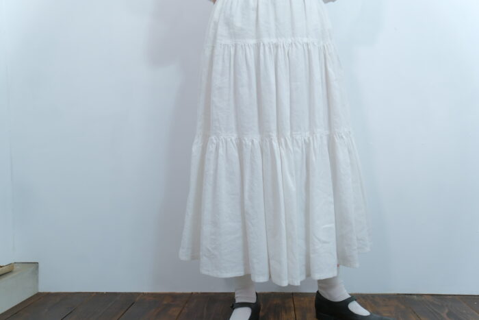 No.7478 LINEN COTTON TIERED SKIRT  5-7月 4