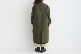 QUILTING LONG COAT khaki 3