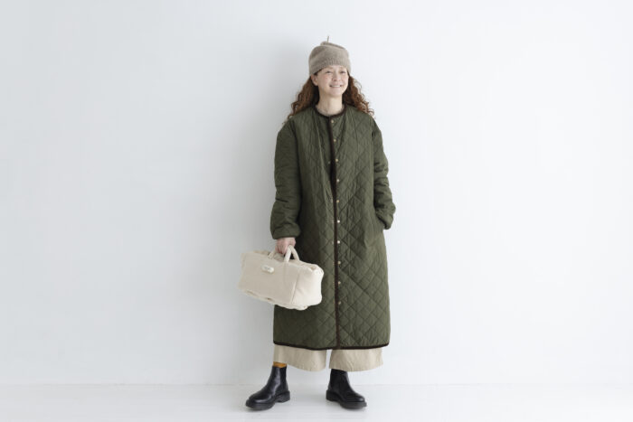 QUILTING LONG COAT khaki 6