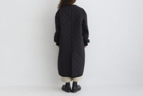 QUILTING LONG COAT black 3