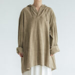 BN2579 Hood Big Shirt  olive